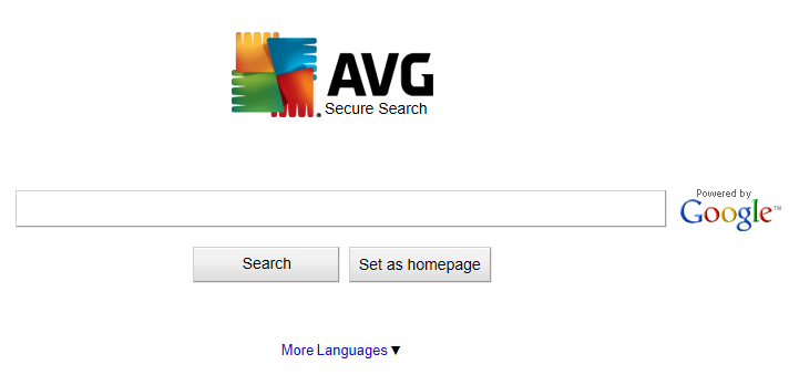 avg secure search screenshot