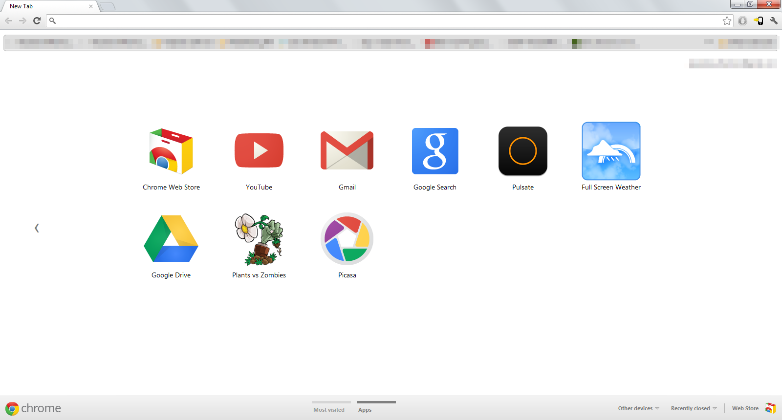 chrome apps dashboard screenshot